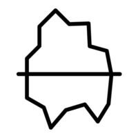 Glacier Line Icon Design vector