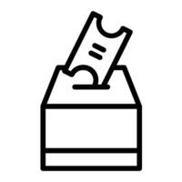 Ticket Box Line Icon Design vector
