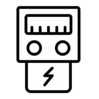 Electric Meter Line Icon Design vector