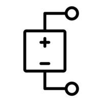 DC Voltage Source Line Icon Design vector