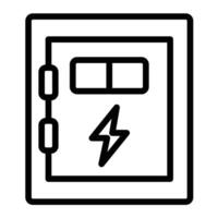 Fuse Box Line Icon Design vector