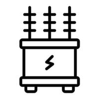 Power Transformer Line Icon Design vector