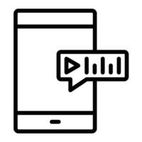 Audio Message Line icon design vector