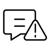 Error Message Line icon design vector