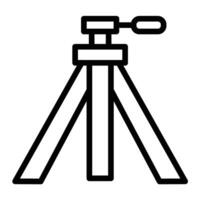 Camera Tripod Line Icon Design vector