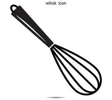 whisk icon, illustrator on background vector