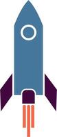 Simple flat style rocket icon vector