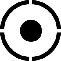 circulo con un punto en el centrar vector