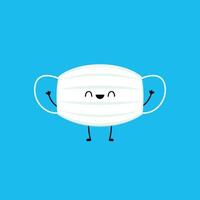 Protective mask character design. Face mask and Virus cartoon . background. Face mask character. vector
