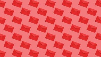 Love letter. White card with red paper envelope mockup . free space for text. copy space. Valentine's card . vector