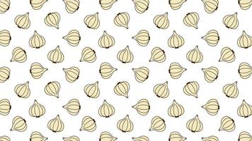 Onion pattern wallpaper. Onion on white background. vector