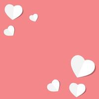 Love letter. White card with red paper envelope mockup . free space for text. copy space. Valentine's card . vector