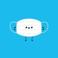 Protective mask character design. Face mask and Virus cartoon . background. Face mask character. vector