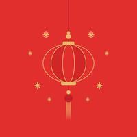 Happy Chinese new year 2025. Chinese new year banner with circle for show product. Greeting card. China frame with lantern on red background. vector