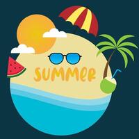 Colorful Summer background layout banners design. Horizontal poster, greeting card, header for website vector