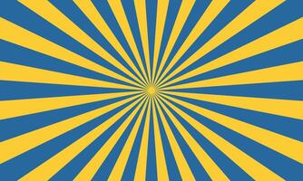 retro sun burst background with colourful stripes and rays vector
