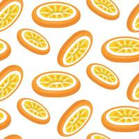 Pattern of swimming circles in the form of a slice of orange, a large floating citrus fruit. This bright orange float cushion is perfect for a summer themed pool party. Seamless illustration vector
