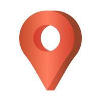 3D Realistic Location map pin gps pointer markers illustration for destination. vector