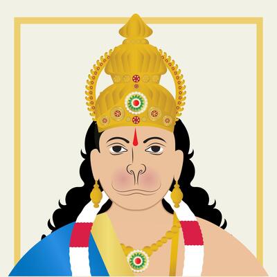 illustration of Lord Hanuman, Hanuman also known as Maruti, Bajrangabali, and Anjaneya is a deity in Hinduism