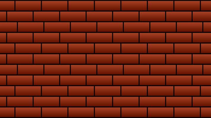 Red Brick wall texture with spotlight. Vintage Textured Background in cartoon style. illustration