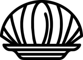 Abalone perl black icon illustration vector