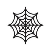 Spider web line - Spider insect illustration in black and white vector