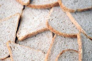 Fresh sliced bread in full frame macro photo