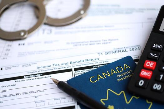 Concept of problems and troubles during tax reporting and taxpaying in Canada photo