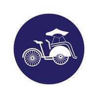 rickshaw icon design vector