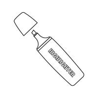 Highlighter icon design vector