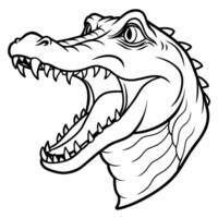 American Crocodile screams icon illustration vector