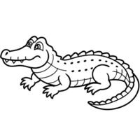 American Crocodile rests icon illustration vector