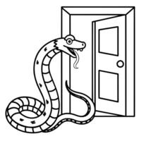 Amethystine Python knocks icon illustration vector