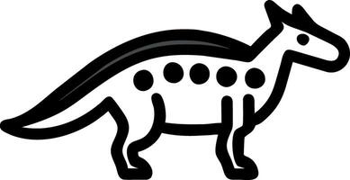 Allosaurus dinosaur black icon illustration vector