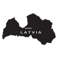 Latvia map icon vector