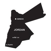 Jordan map icon vector