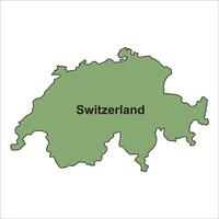 Map of Switzerland vector