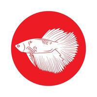 betta fish icon vector