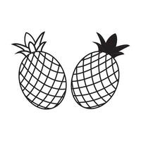 pineapple icon design vector