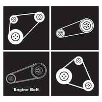 Engine belt design vector