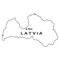 Latvia map icon vector