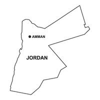 Jordan map icon vector