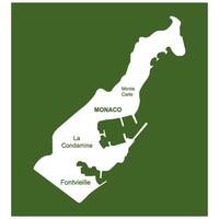Monaco map design vector