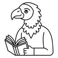 Andean Condor bird learns icon illustration vector