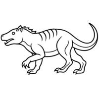 Andrewsarchus dinosaur runs icon illustration vector