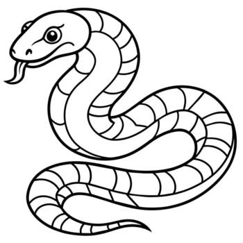 Amethystine Python goes icon illustration vector