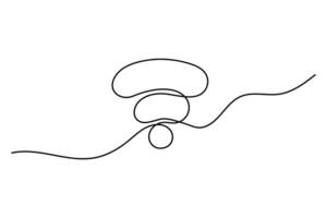 Continuous line drawing of Wi-Fi signal icon. One line drawing background. illustration. vector