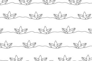 seamless pattern with origami boat. Abstract seamless creative background. vector