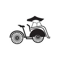 rickshaw icon design vector