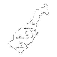 Monaco map design vector